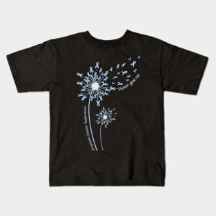 Dandelion Prostate Cancer Awareness Never Give Up Kids T-Shirt